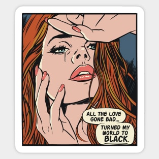 World to Black Sticker